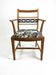Vintage wooden armchair – Jungle chic fabric seat
