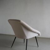 Gray boucle shell armchair | Germany | 1960s