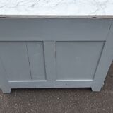 Old oak and marble chest of drawers