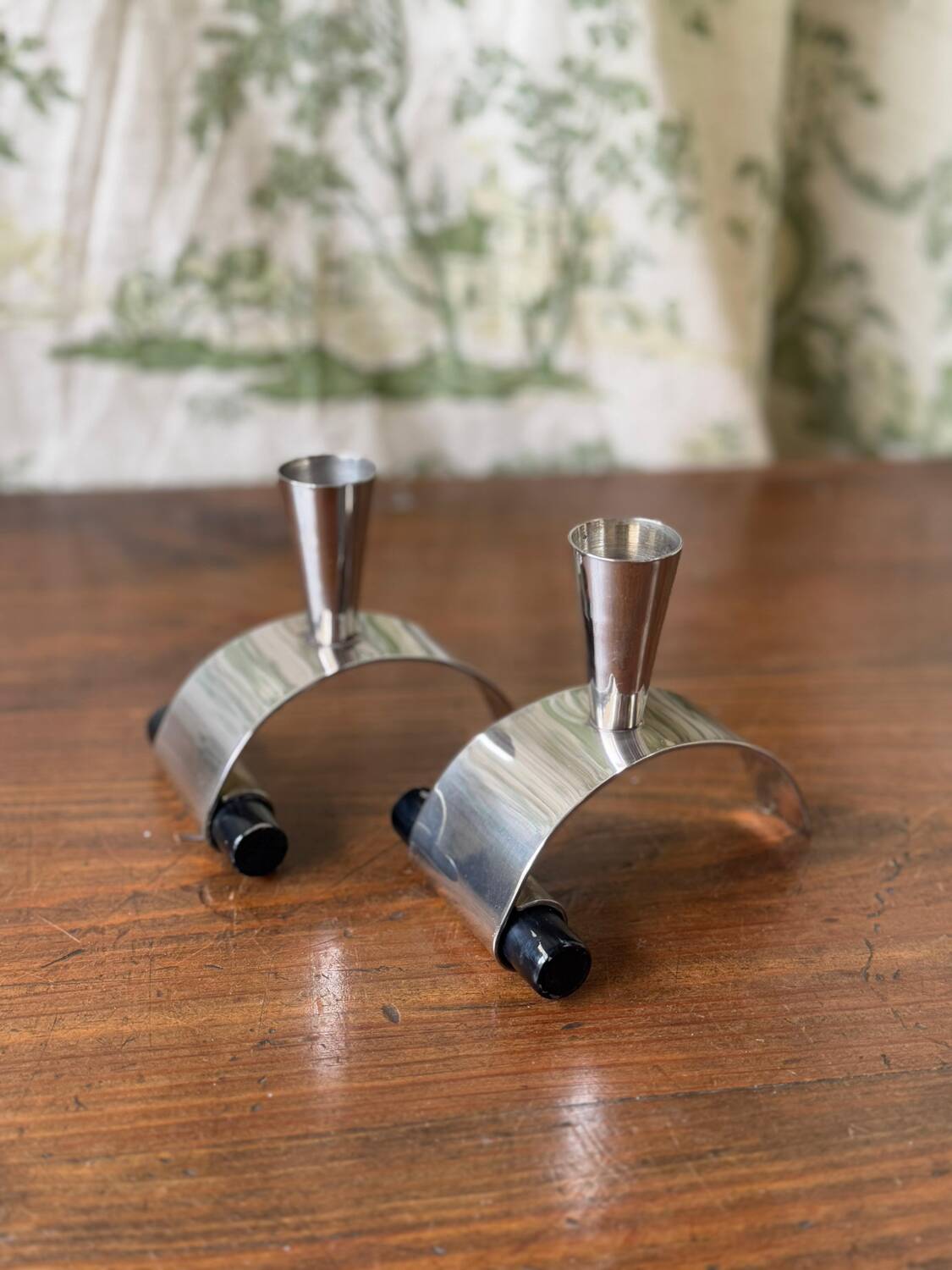 Pair of Brutalist Design Candlesticks – 1950s