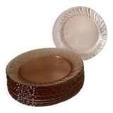 Set of 11 Arcoroc flat plates ~ Rosaline