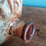 Vinaigrier pot alcohol jar signed Jean-Pierre Prud’homme stoneware from Puisaye