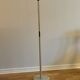 wood and brass floor lamp - Sweden 1950s/60s