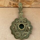Antique Vintage Gilt Bronze Cellar Raz Hand Candle Holder