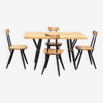 Table et chaises Pirrka d'Imari Tapiovaara pour Laakan Puu