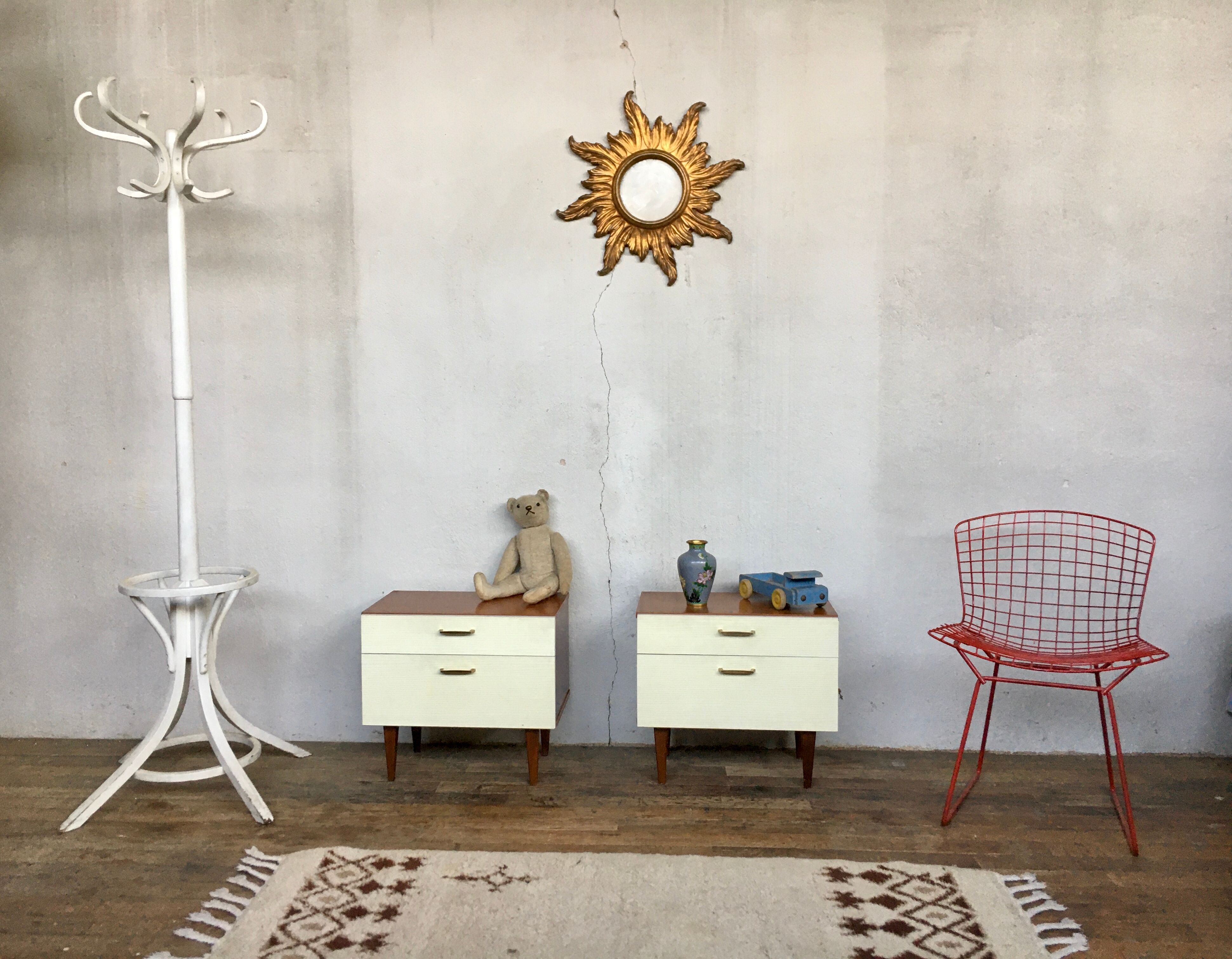 Pair of vintage bedside table bedside tables