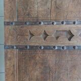 Table basse ancienne porte marocaine