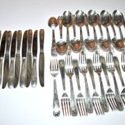 LCF set of 36 silver cutlery for starters and desserts, 1950s design Le Couvert Français