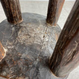 Lobi stool, made of solid wood, unique piece