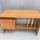 Writing desk, vintage wooden desk, 1980s, Czechoslovakia