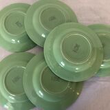 6 Digoin earthenware plates, 1950's