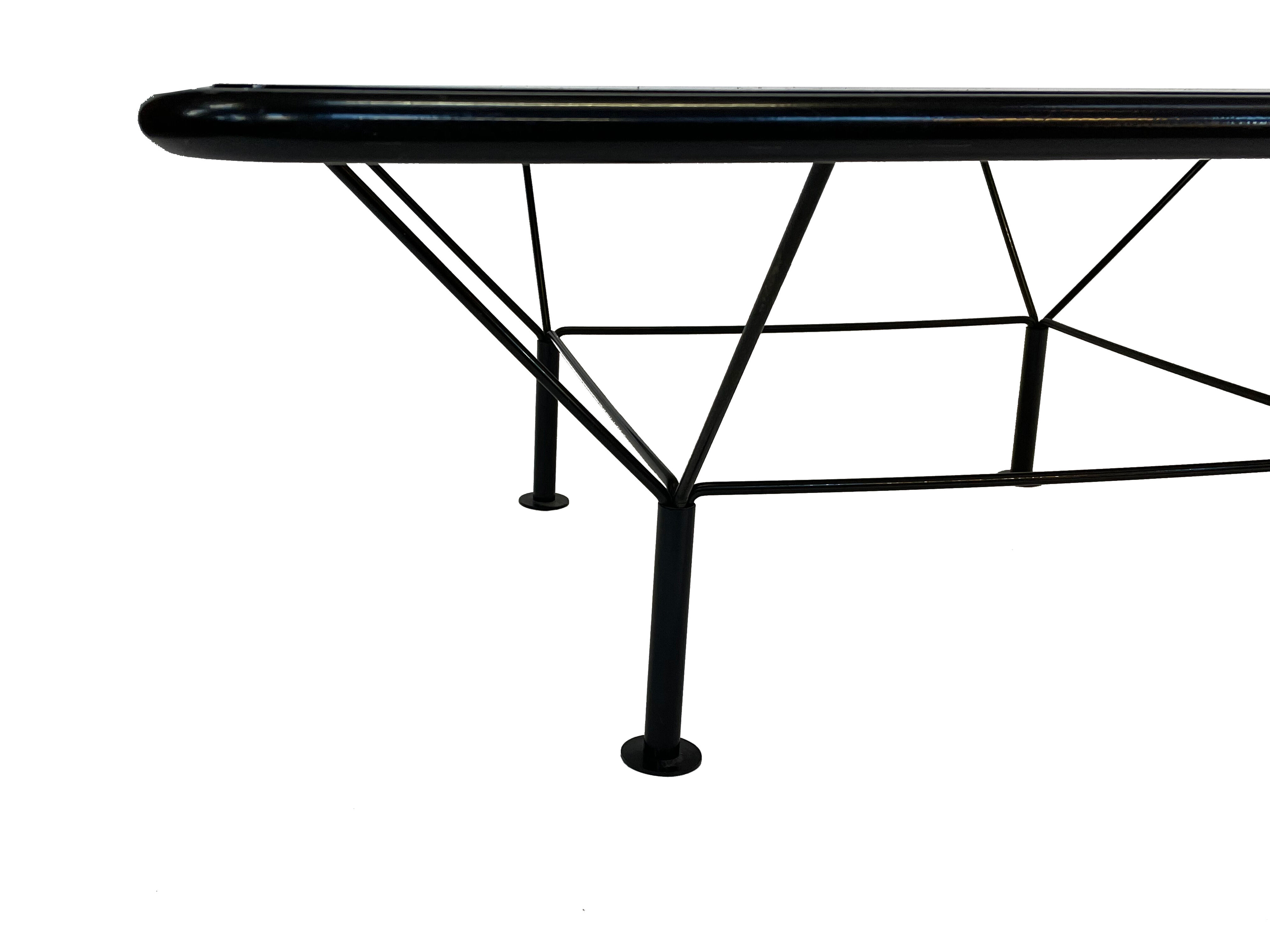80s metal coffee table and minimalist design glass