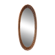 Large oval wooden mirror 1950