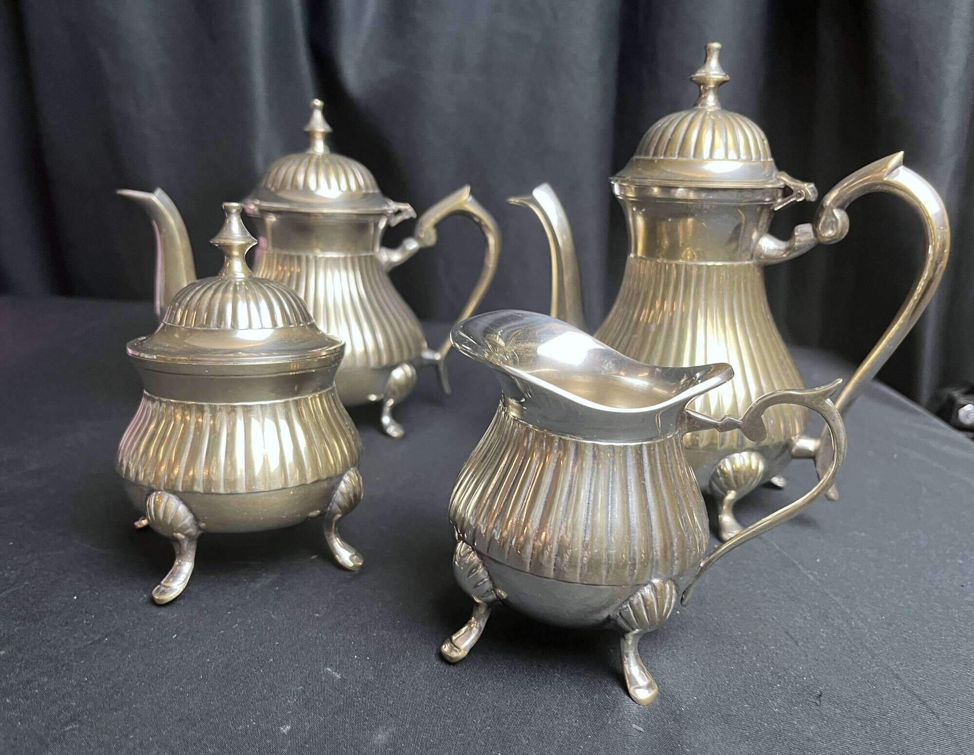 Tableware, part of a silver-plated English coffee service from the 20th century.