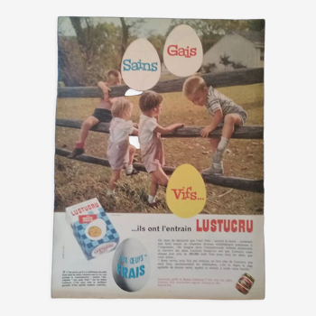 Une publicité papier pâtes Lustucru