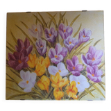 Photo under glass, welcome to spring "crocus fields".