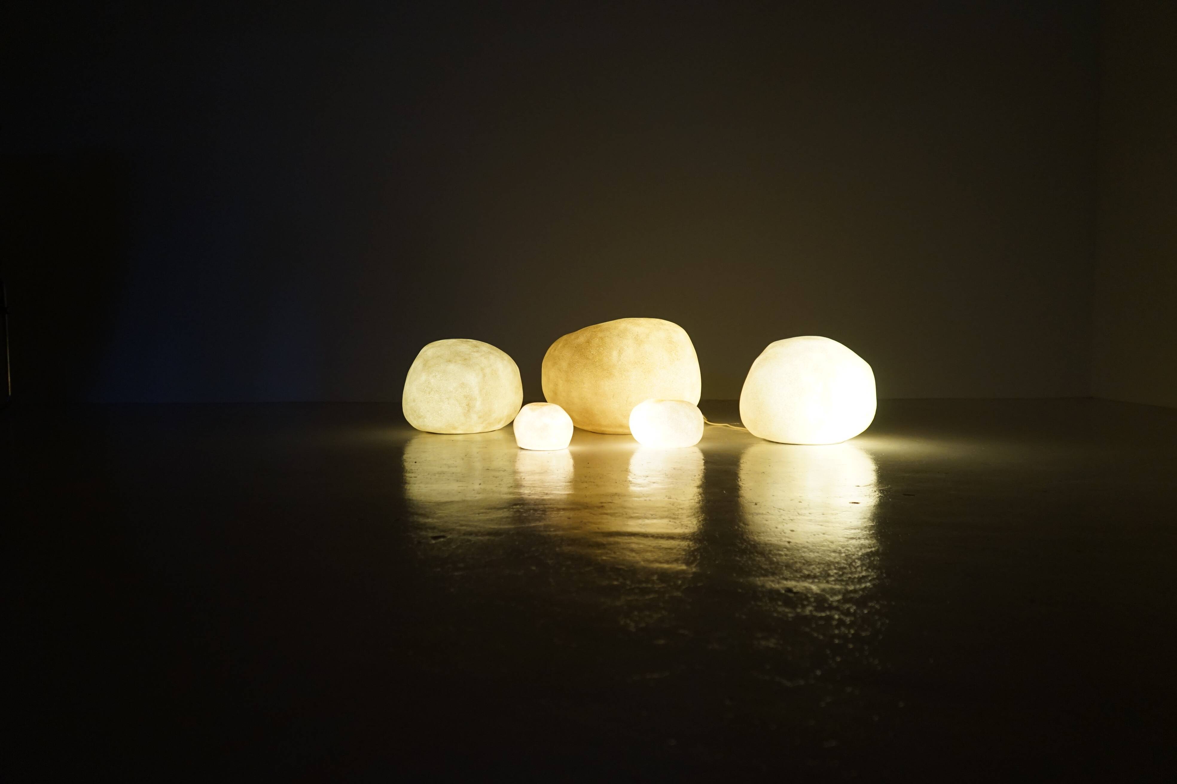 Moon Rock Andre Cazenave 1970 Paris Workshop A Signed Stone Lamp