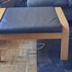 Ikea leather footstool pouf 2000s france scandinavian style knisa model color