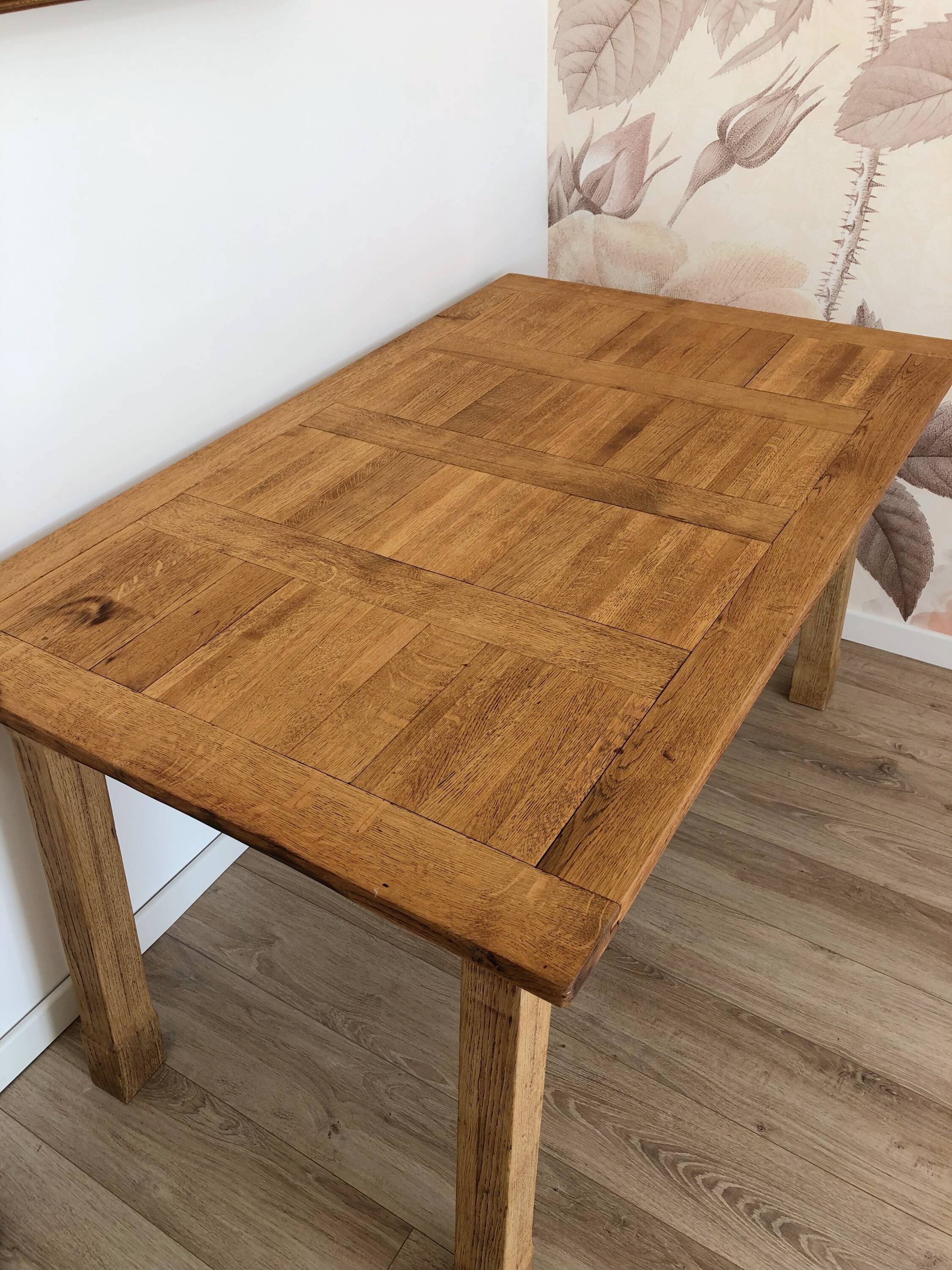 Vintage solid oak farmhouse table