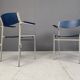 Minimalist Metal and Plywood Stackable Armchairs by Gijs Van Der Sluis