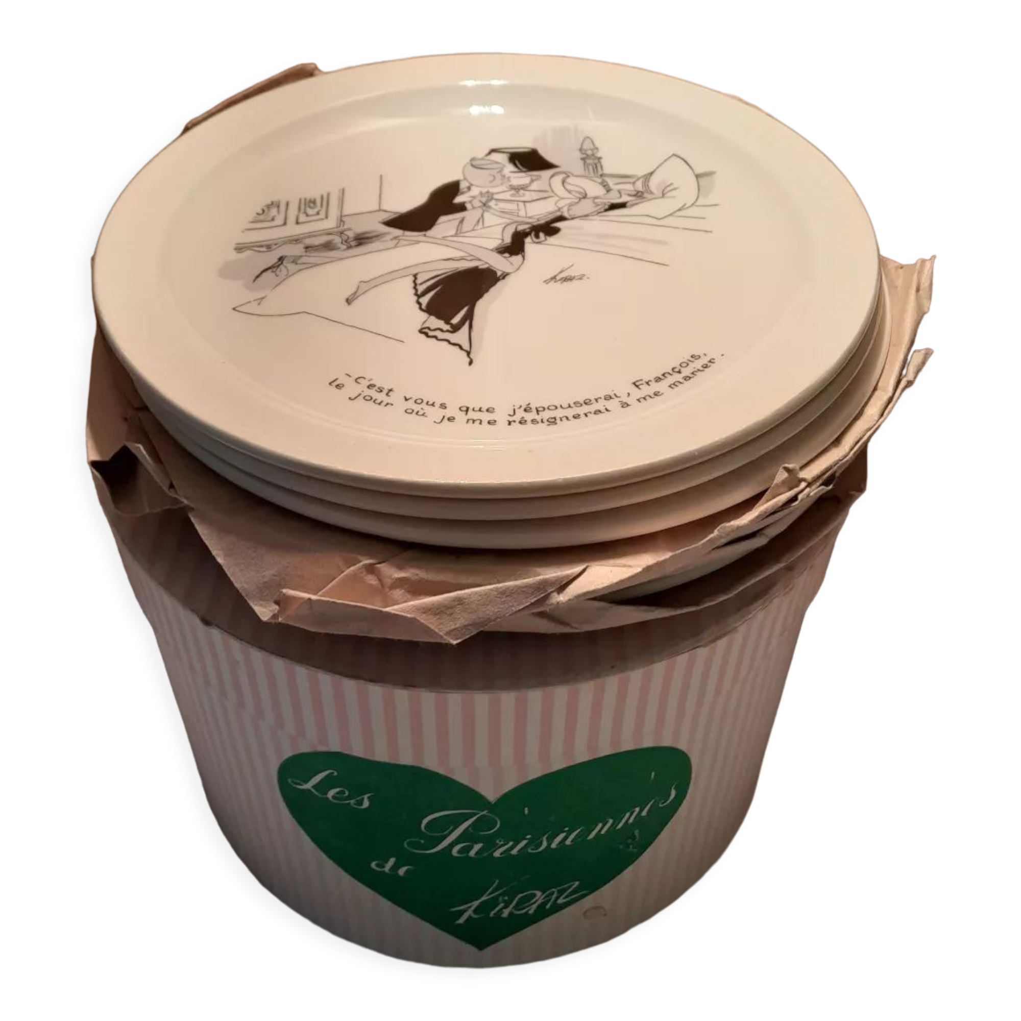 6 dessert plates " Les Parisiennes de Kiraz "