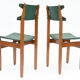 6 chaises à dossier de forme géométrique