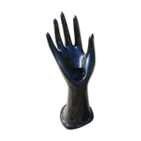 Hand baguier and soliflore in black porcelain