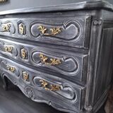 Louis XV style patinated chest of drawers