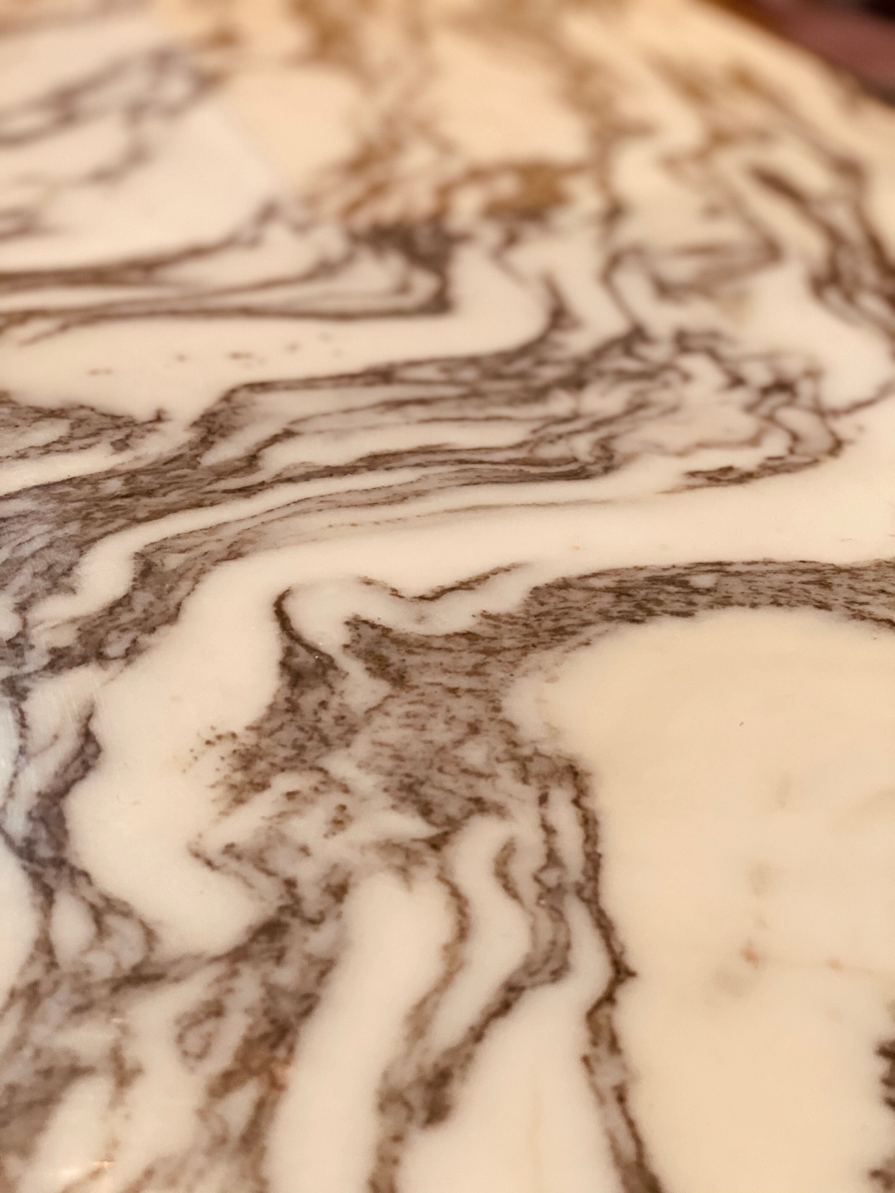 A mid-century marble top and brass frame coffee and cocktail table, circa 1960s
