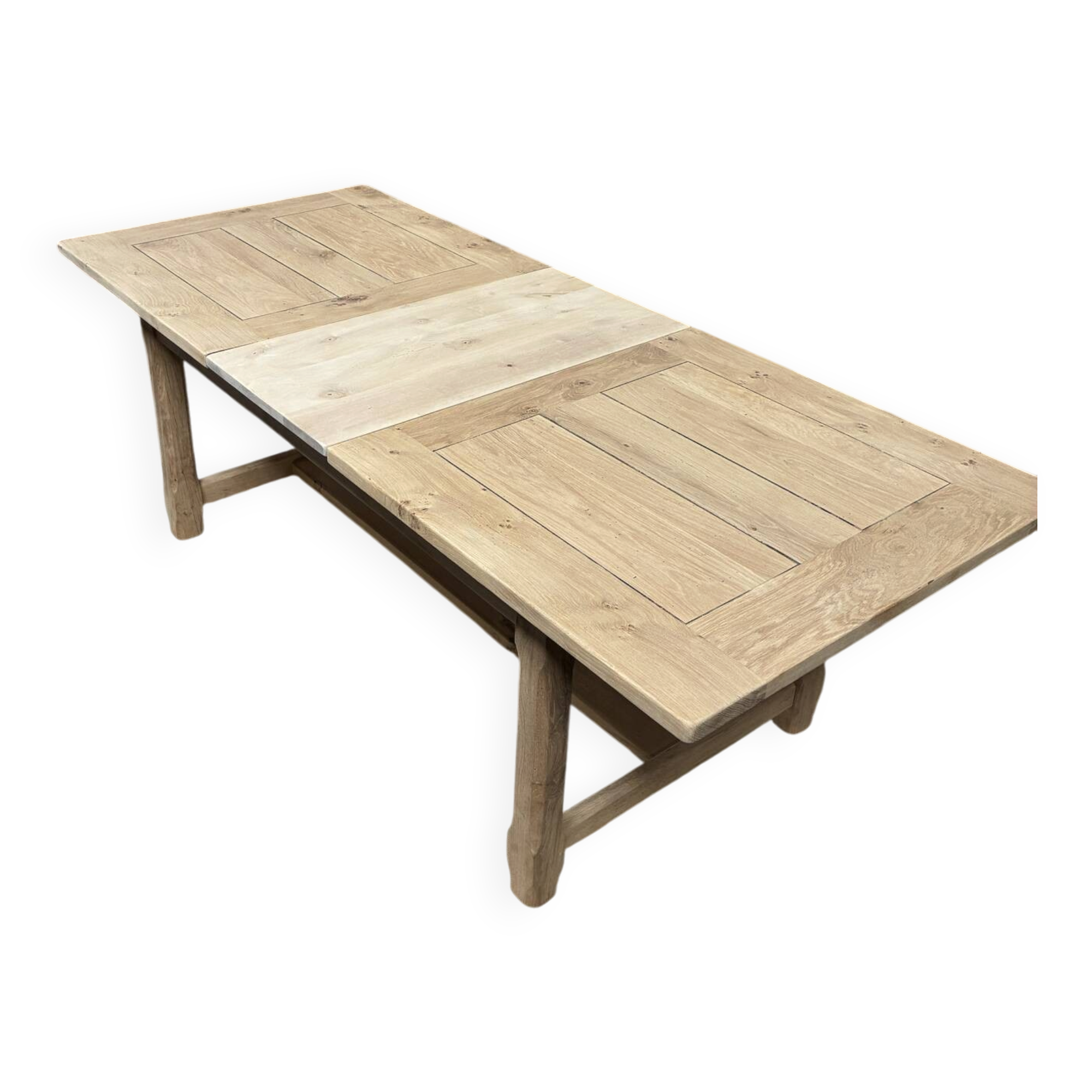 Table de ferme en chêne massif avec rallonge