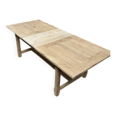 Solid oak farmhouse table with extension.