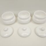 Lot 3 pots white opaline style