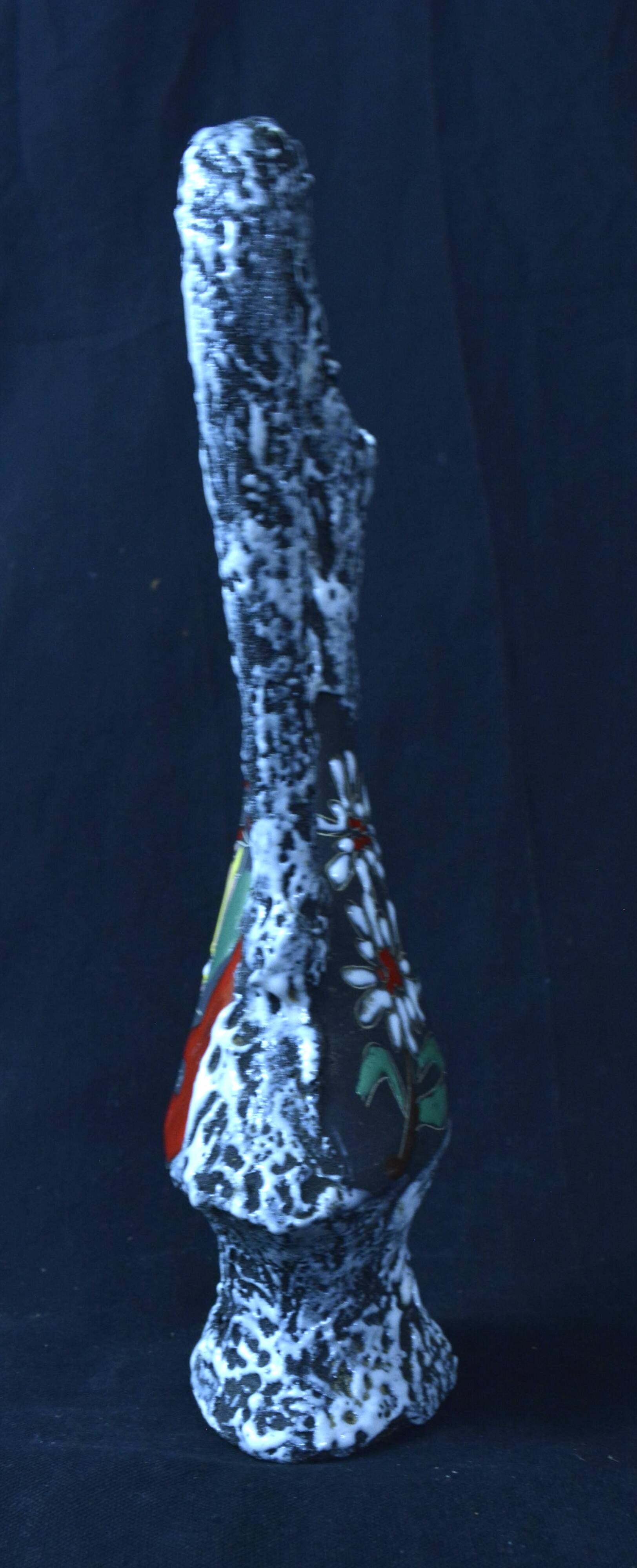Italian enameled ceramic pitcher / vase - L'Arc d'Auguste.