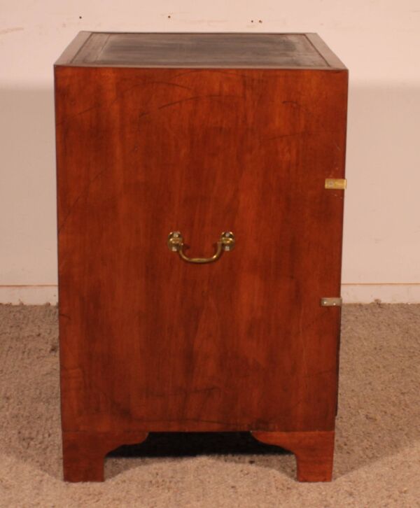 petite commode de marine ou militaire en acajou - 19° siècle