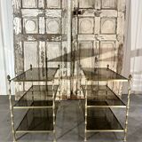 Pair of side tables circa 1950 Maison Baguès