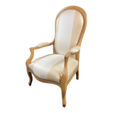 19th century Voltaire armchair in blond beech, Louis-Philippe period