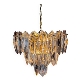 JT Kalmar chandelier, cut glass, 3 levels, Austria, 1970s