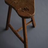Tabouret rustique chinois en bois d'orme