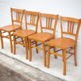 Set of 4 luterma bistro chairs, vintage wooden chairs, countryside, interior decoration