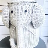 Zoomorphic straw basket