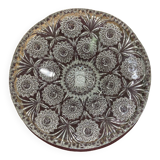 Worked glass dish