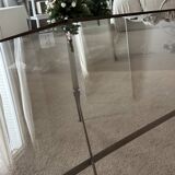 Table basse en laiton et verre