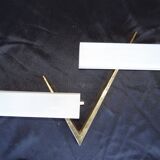 Pair of home wall light Arlus Bronze and opaline