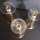 Série de trois verres cristallerie de Hartzviller rayures dorées années 50 60