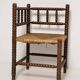 Provincial antique bobbin corner chair from the mid-century, France, 1940s.