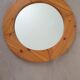 Scandinavian round mirror in solid pine