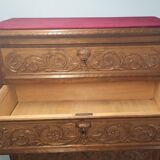 Commode à tiroirs ancienne en noyer italien du XIXe siècle