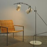 Vintage white Sorrento floorlamp by Copini & Posthuma for Gepo, Netherlands 1970s