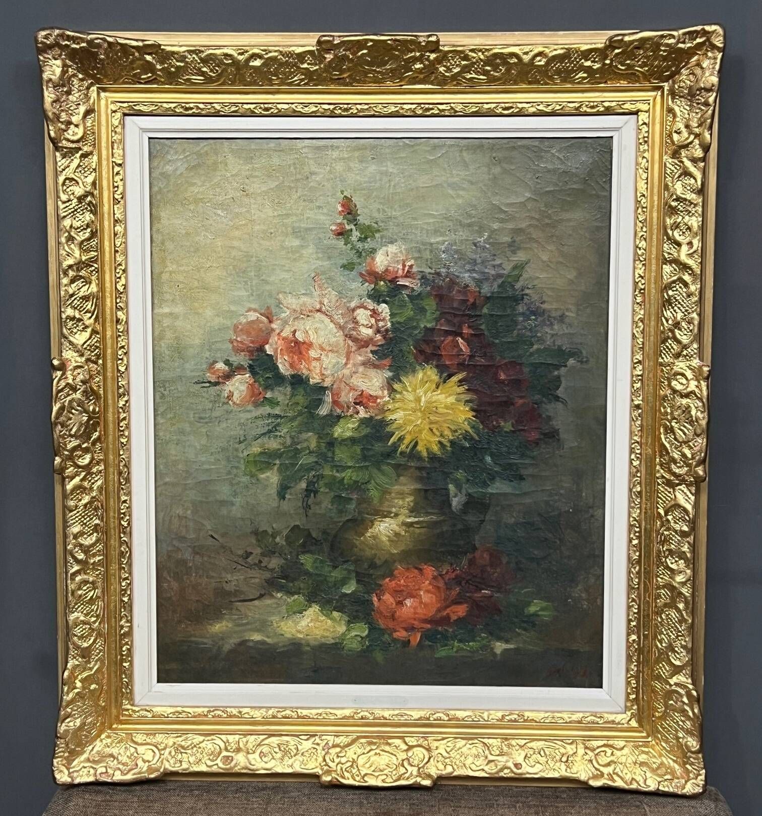 Julien Delvigne (1878–1947), "Still Life with Flowers."