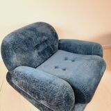 Pair of armchair - vintage - 1960s / 70s - petrol blue color.